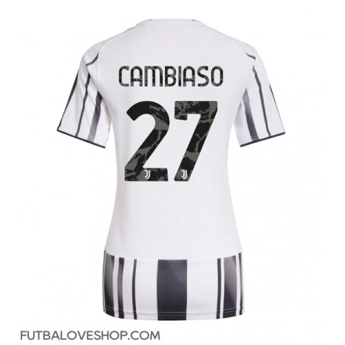 Dres Juventus Andrea Cambiaso #27 Domáci pre Ženy 2025-26 Krátky Rukáv